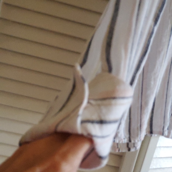 Sanctuary Striped Linen Blend Button Down Long Sleeve Top Size XL - Picture 2 of 3